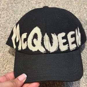 Alexander McQueen Black and White Logo Cap